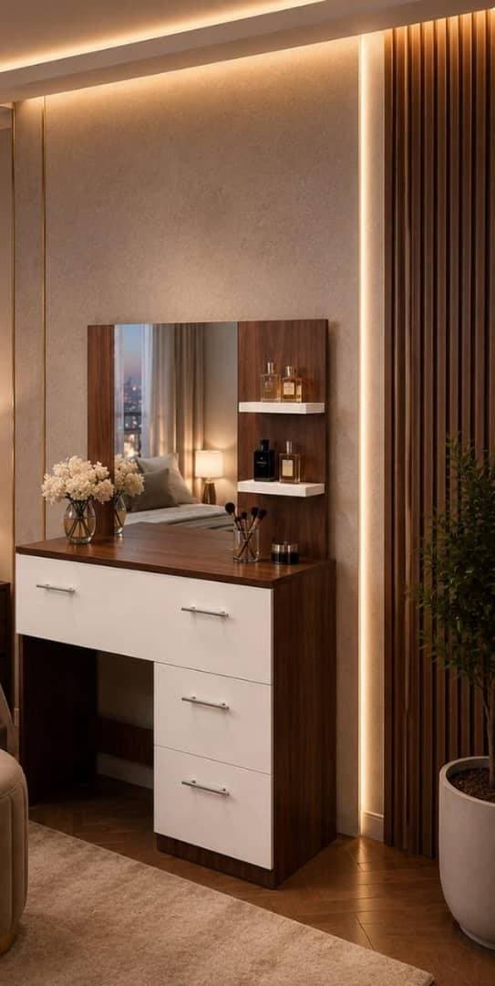 Coiffeuse de chambre avec miroir